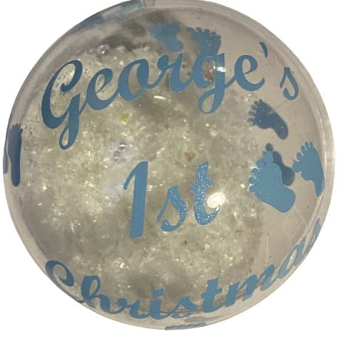 Baby's First Christmas Bauble | Filled Acrylic Christmas Decoration | Personalised
