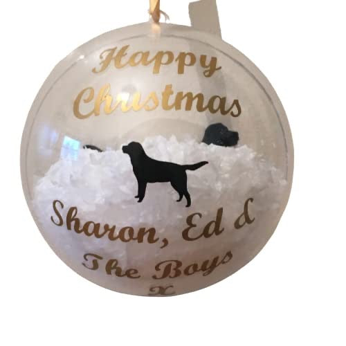 Pet Christmas Bauble | Custom Dog Breed Ornament | Personalised Message