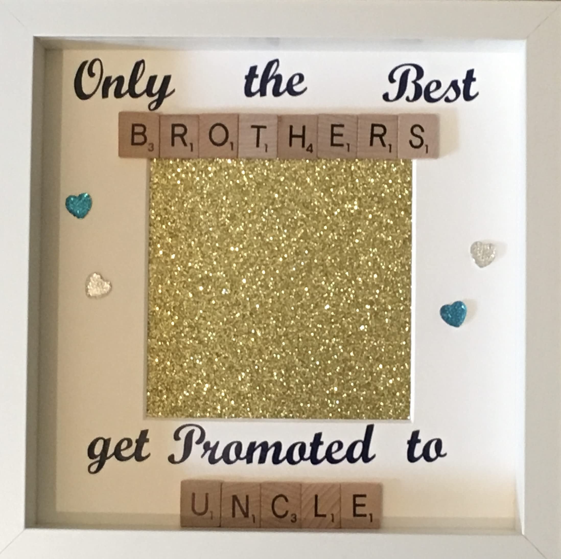 Brother to Uncle Letter Tile Photo Frame - Choice of Colours