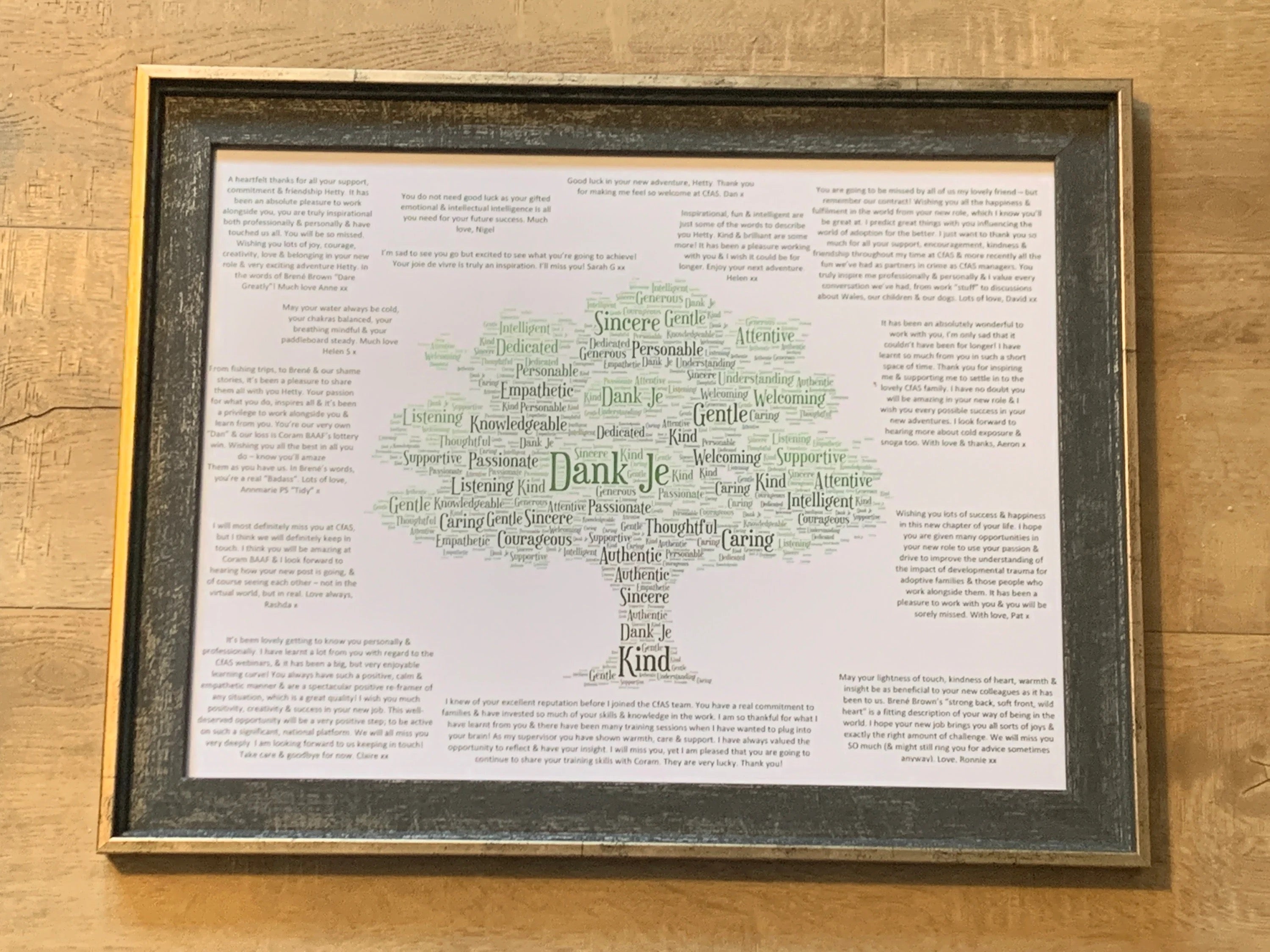 Custom Word Art A3 Framed Print - Your choice of shape and your words create the picture.