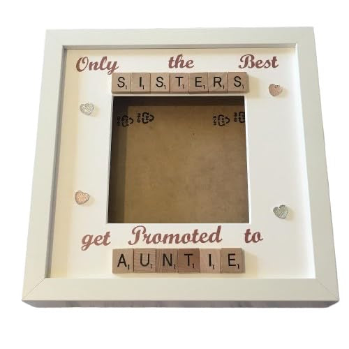 Sister to Auntie Scrabble Art Photo Frame | Personalised Aunt Gift