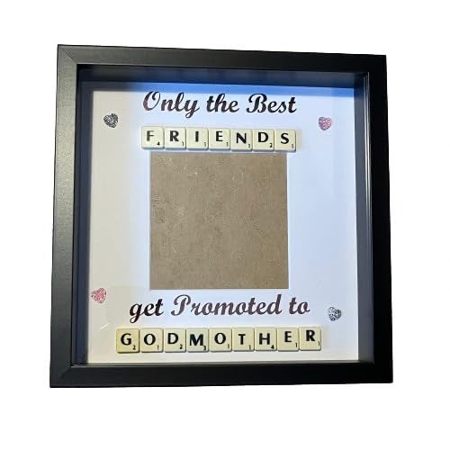 Godmother Scrabble Art Photo Frame, Personalised Godparent Gift