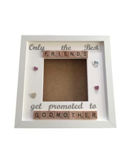 Godmother Scrabble Art Photo Frame, Personalised Godparent Gift