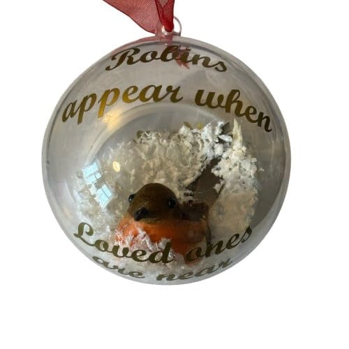 Robin Memorial Christmas Bauble | Acrylic Tree Ornament | Remembrance Bauble