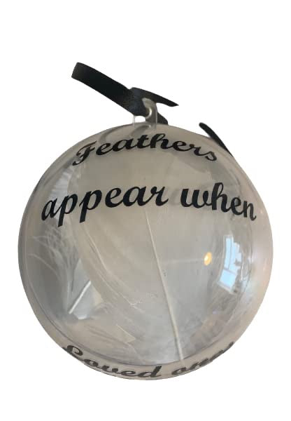 Feathers Appear Memorial Christmas Bauble - Remembrance Ornament - Tree Decoration