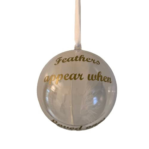 Feathers Appear Memorial Christmas Bauble - Remembrance Ornament - Tree Decoration