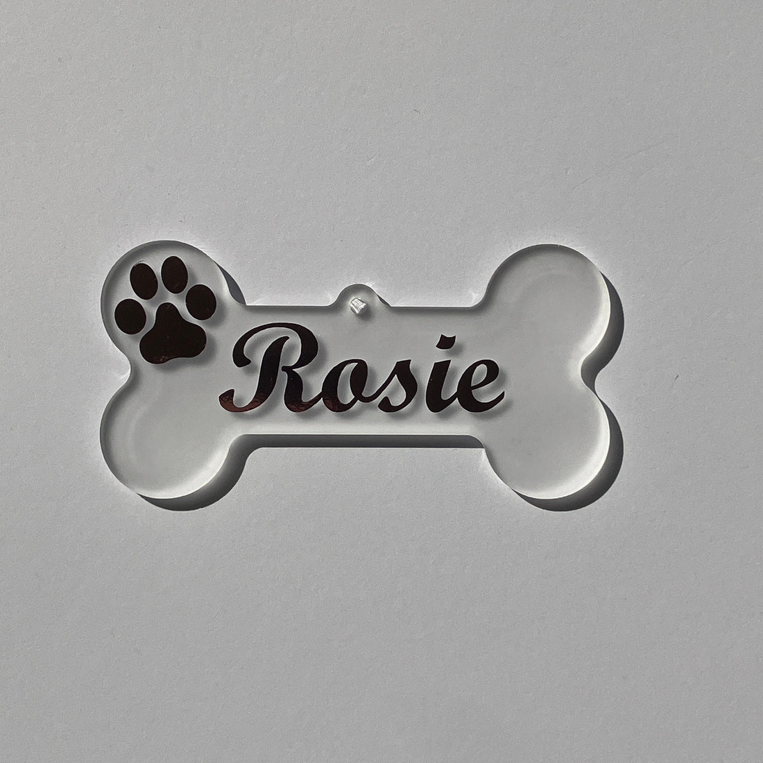 Dog Bone Shaped Personalised Bauble - Acrylic Pet Christmas Tree Ornament