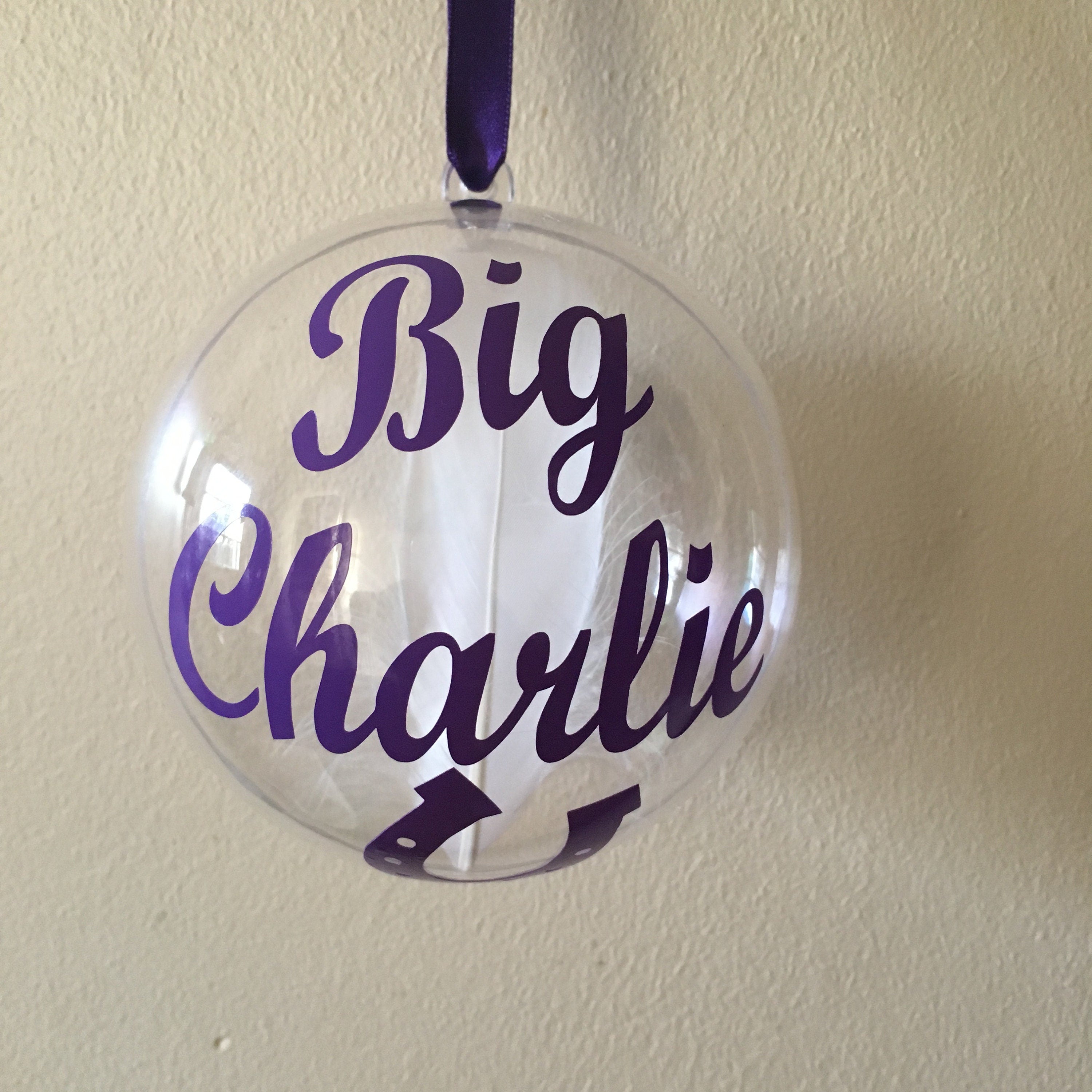 Pet Memorial Christmas Bauble | Personalised Horseshoe and Feather Ornament