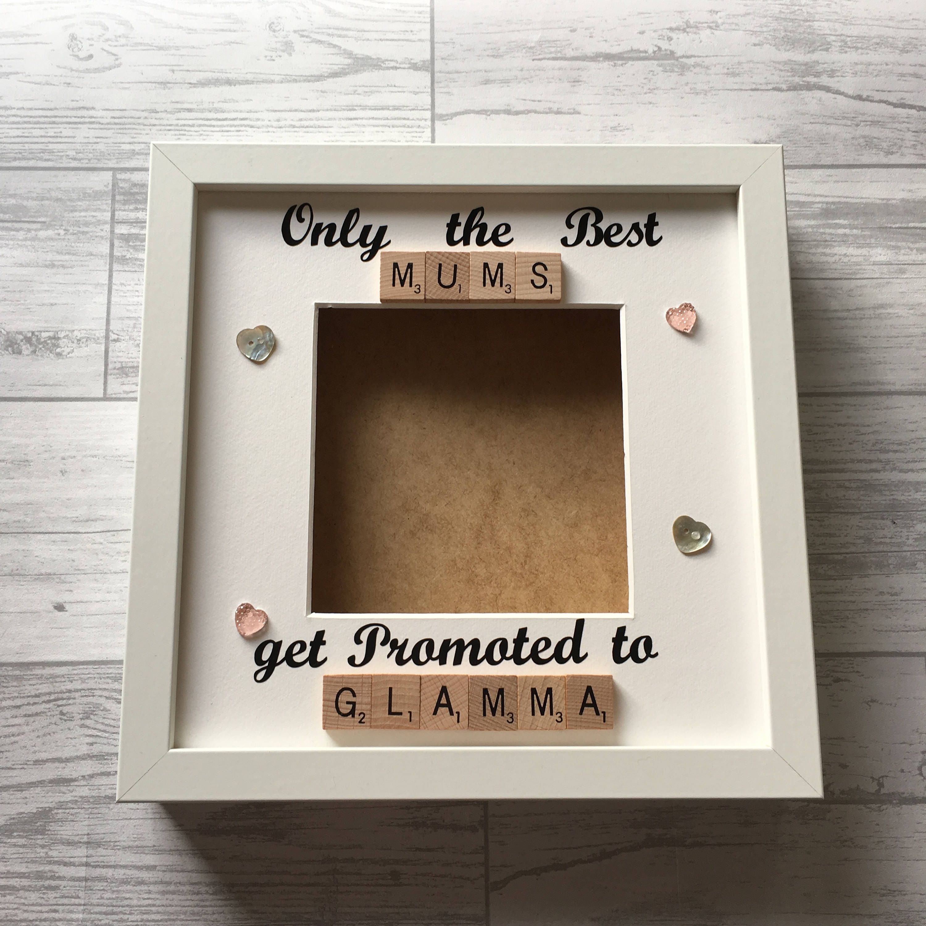 Best Mums to Nanny - Grandma - Letter Tile Photo Frame - Choice of Colours