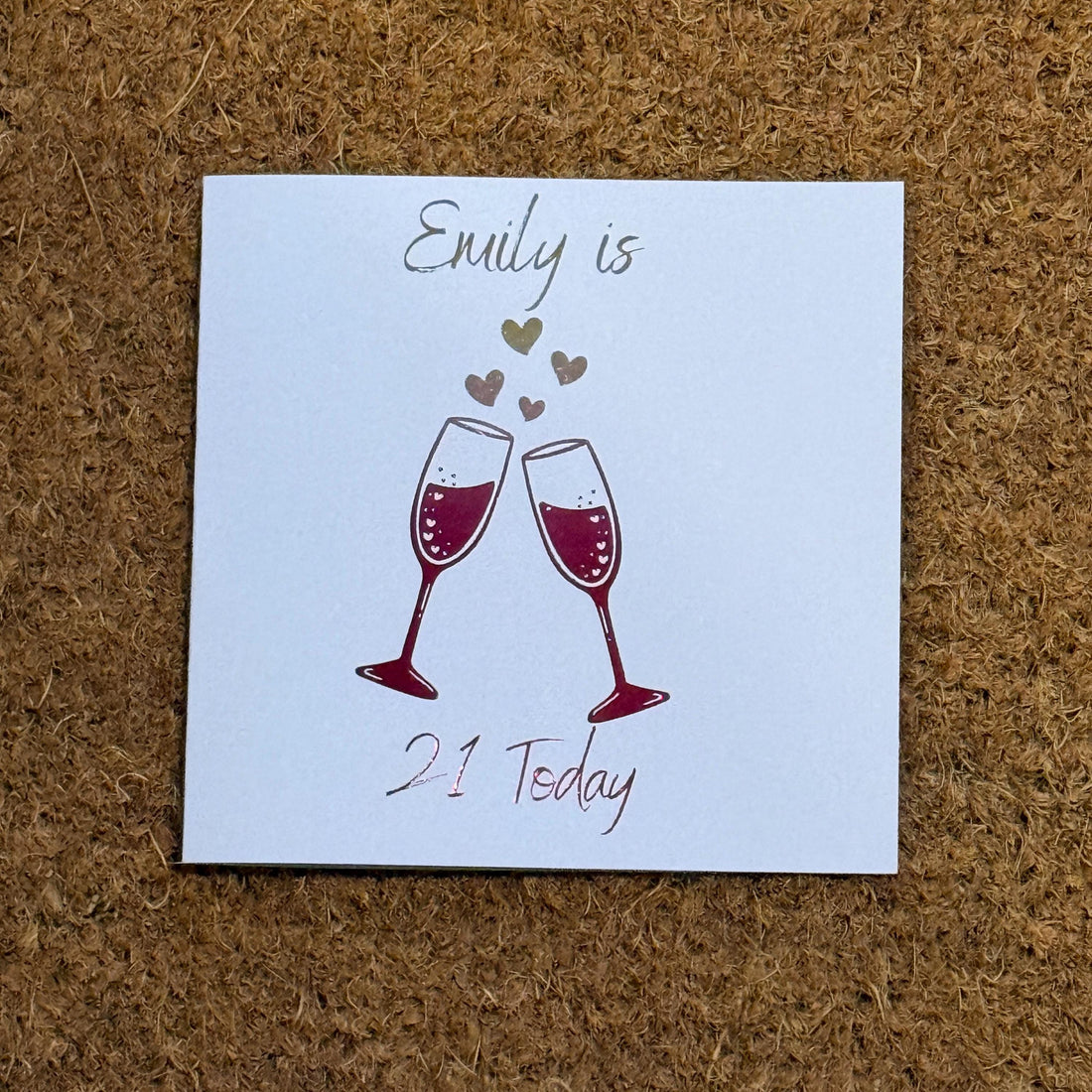 21st Birthday Card | Personalised Foiled Champagne Design