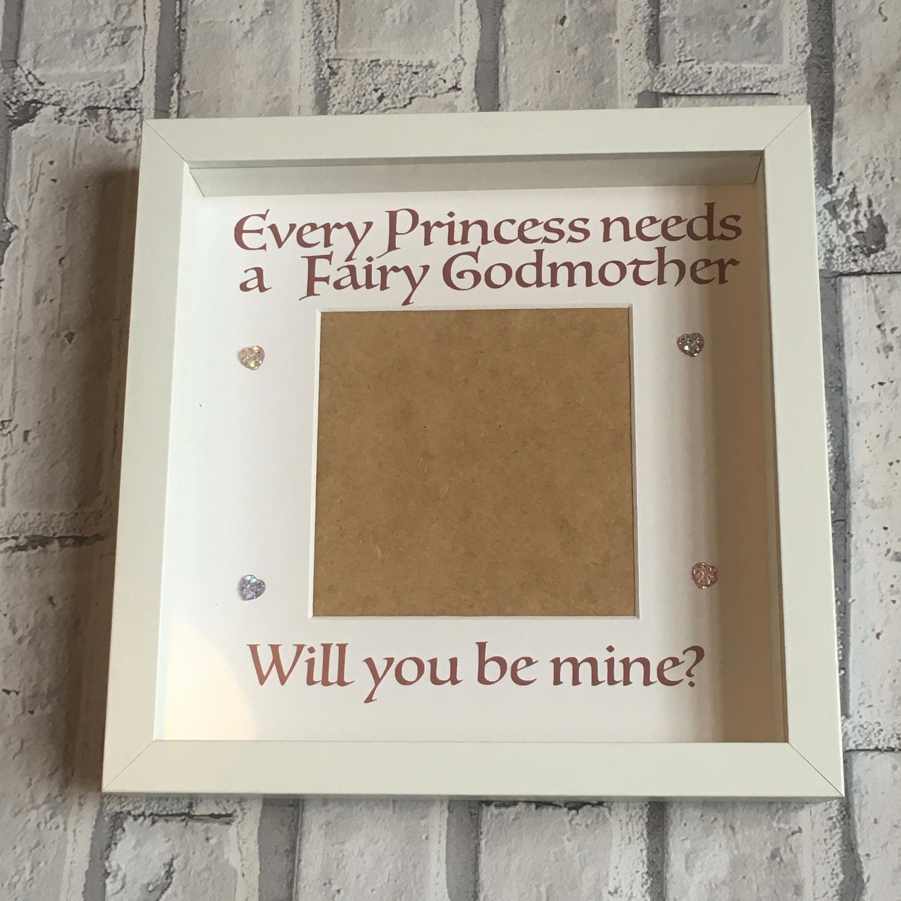 Fairy Godmother Proposal Frame - Godmother Christening Gift