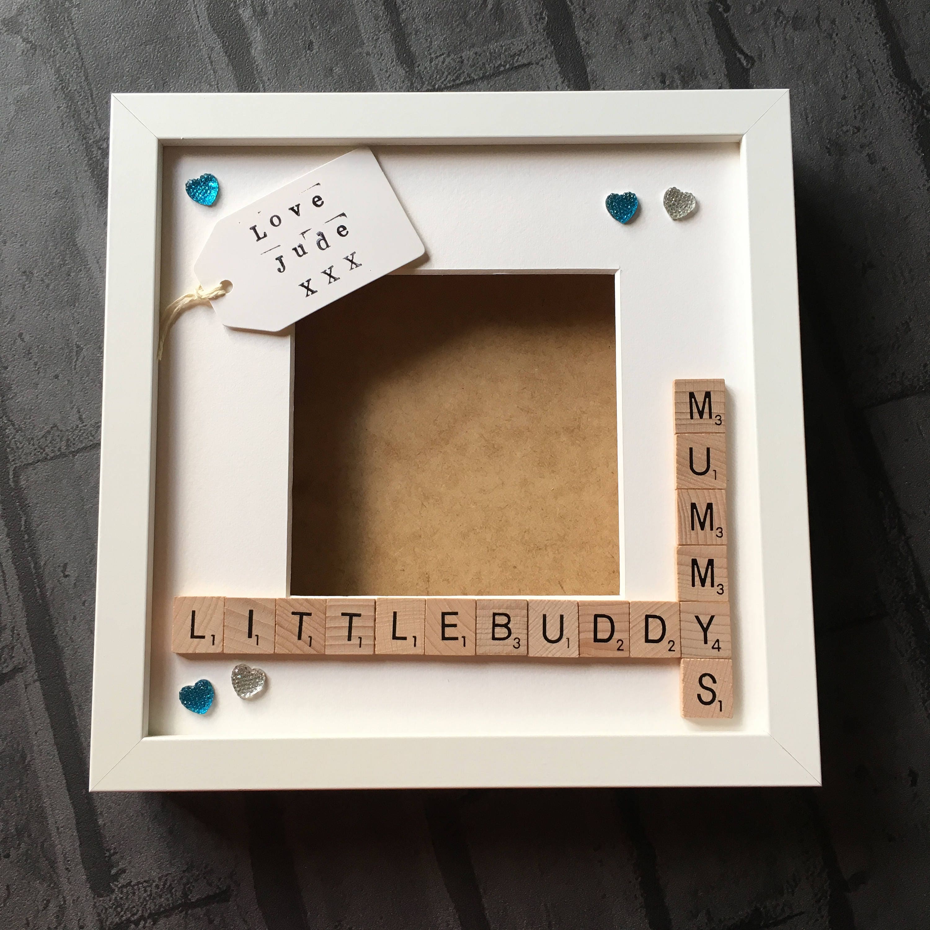 Mummy's Boy Personalised Scrabble Art Frame. Picture frame.