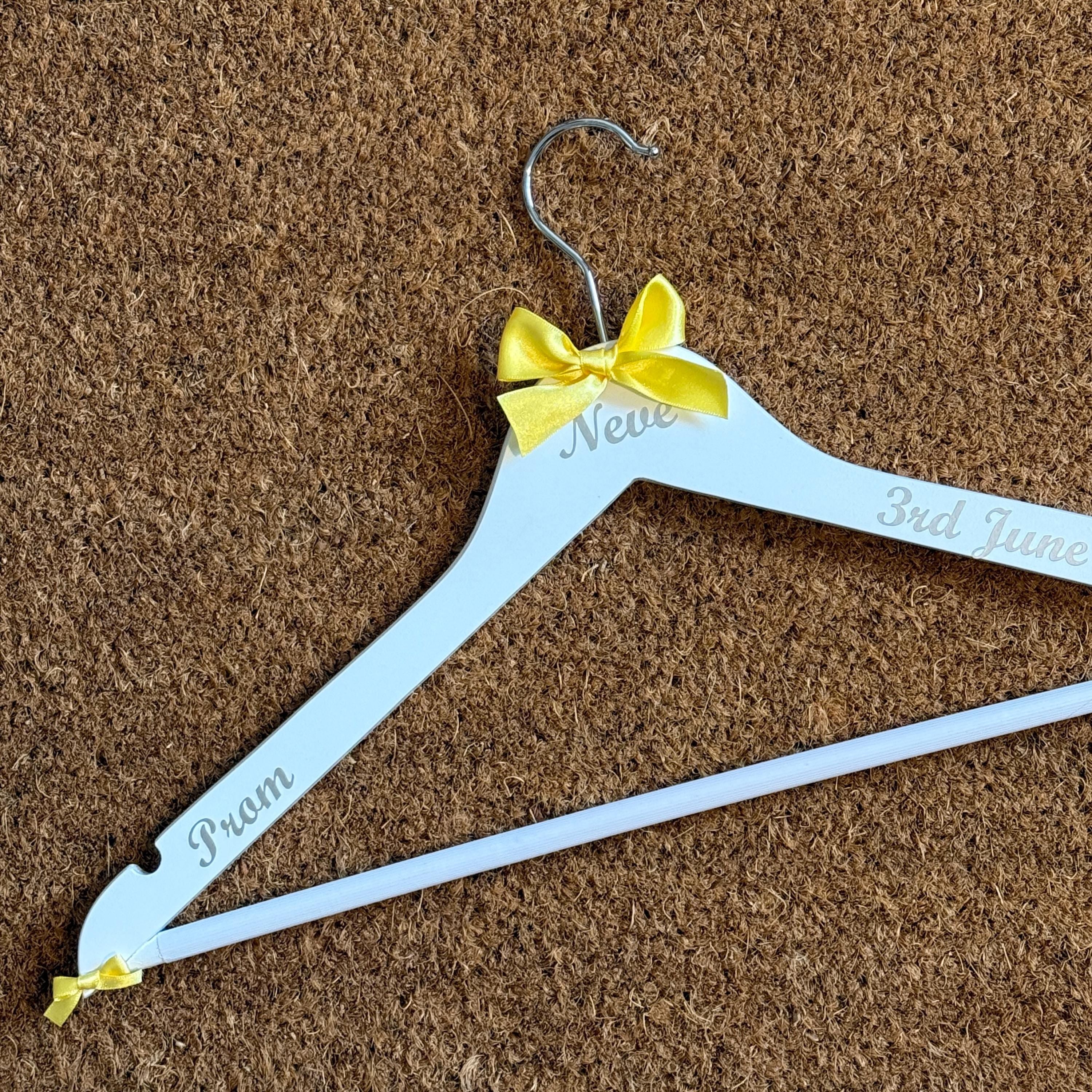 Prom Dress Hanger, Keepsake Photo Prop.Personalised with name, date and school.