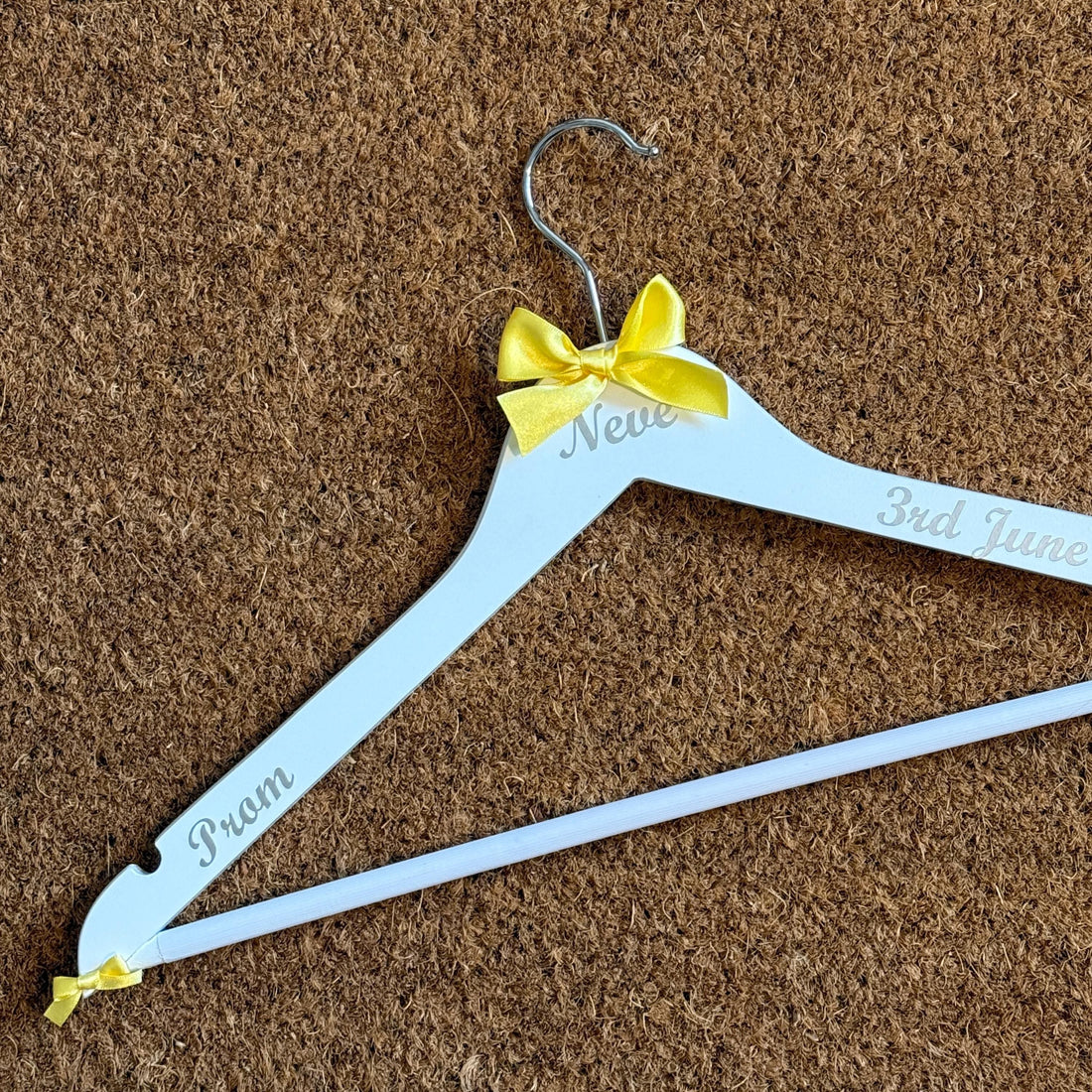 Prom Dress Hanger, Keepsake Photo Prop.Personalised with name, date and school.