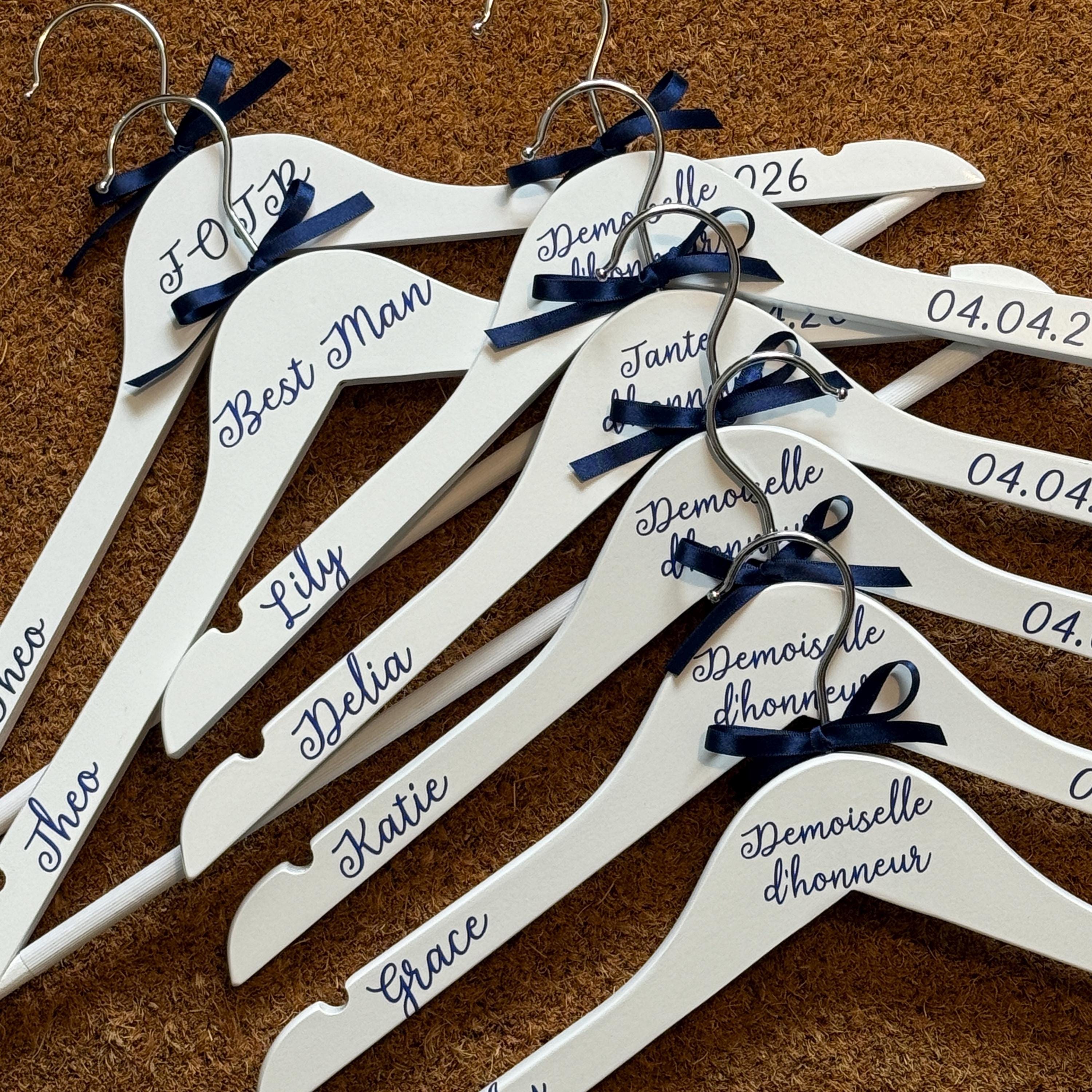 Wedding Hanger - Simple Style - Personalised - Bridal Party Outfit Hangers