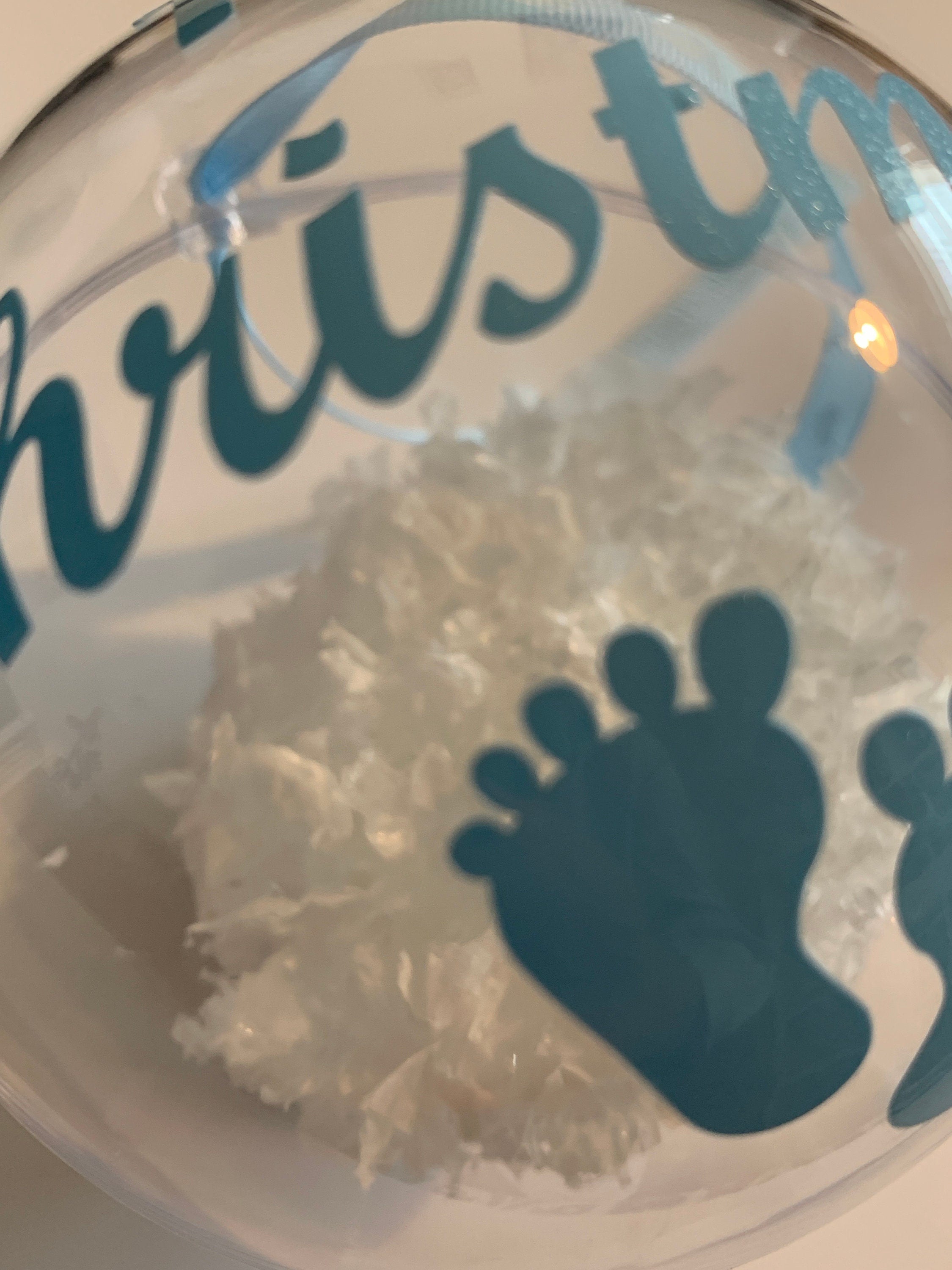 Baby's First Christmas Bauble | Filled Acrylic Christmas Decoration | Personalised