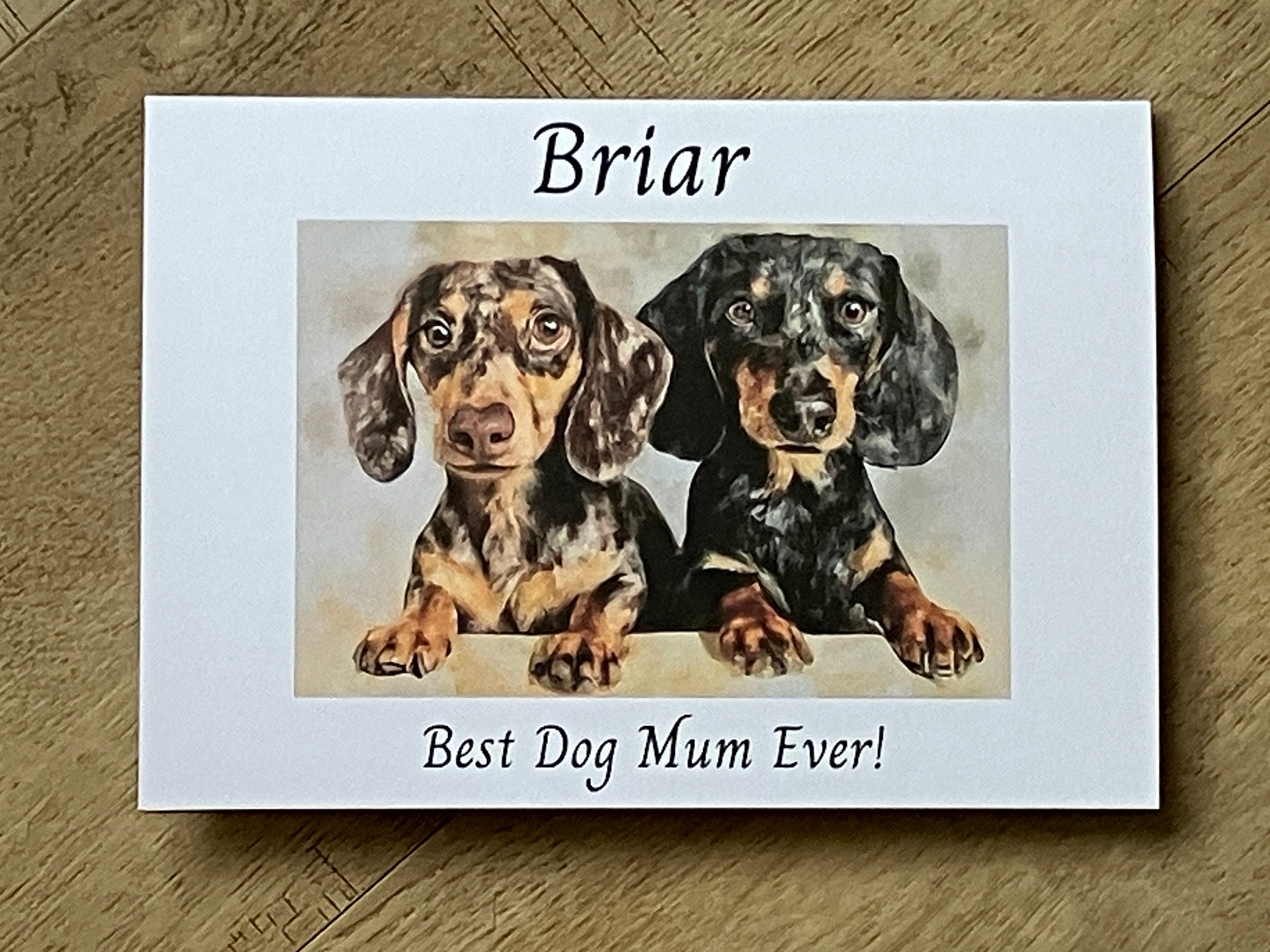 Dachshund Mum Mother's Day Card | Watercolour Style | Personalised