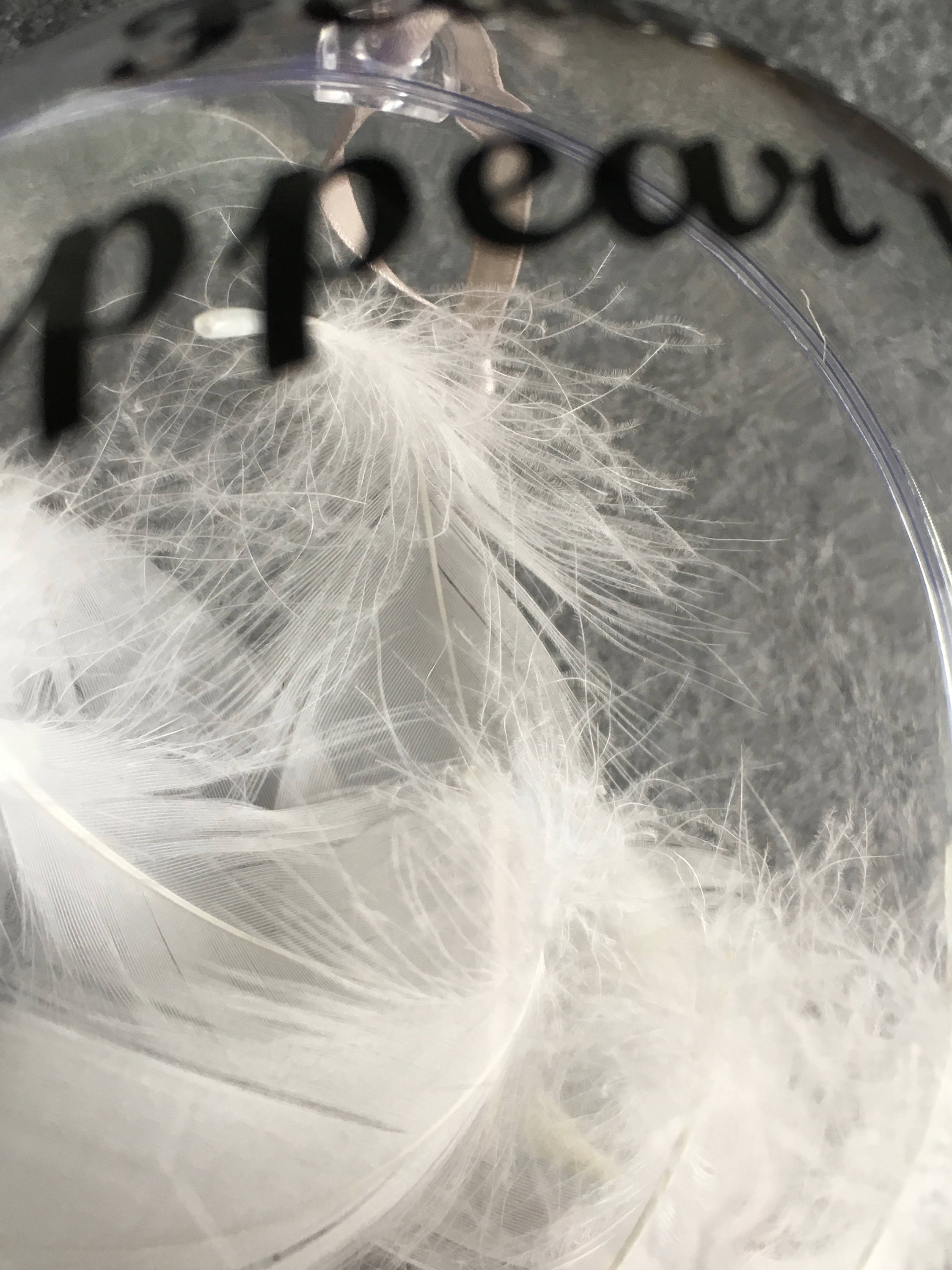 Feathers Appear Memorial Christmas Bauble - Remembrance Ornament - Tree Decoration