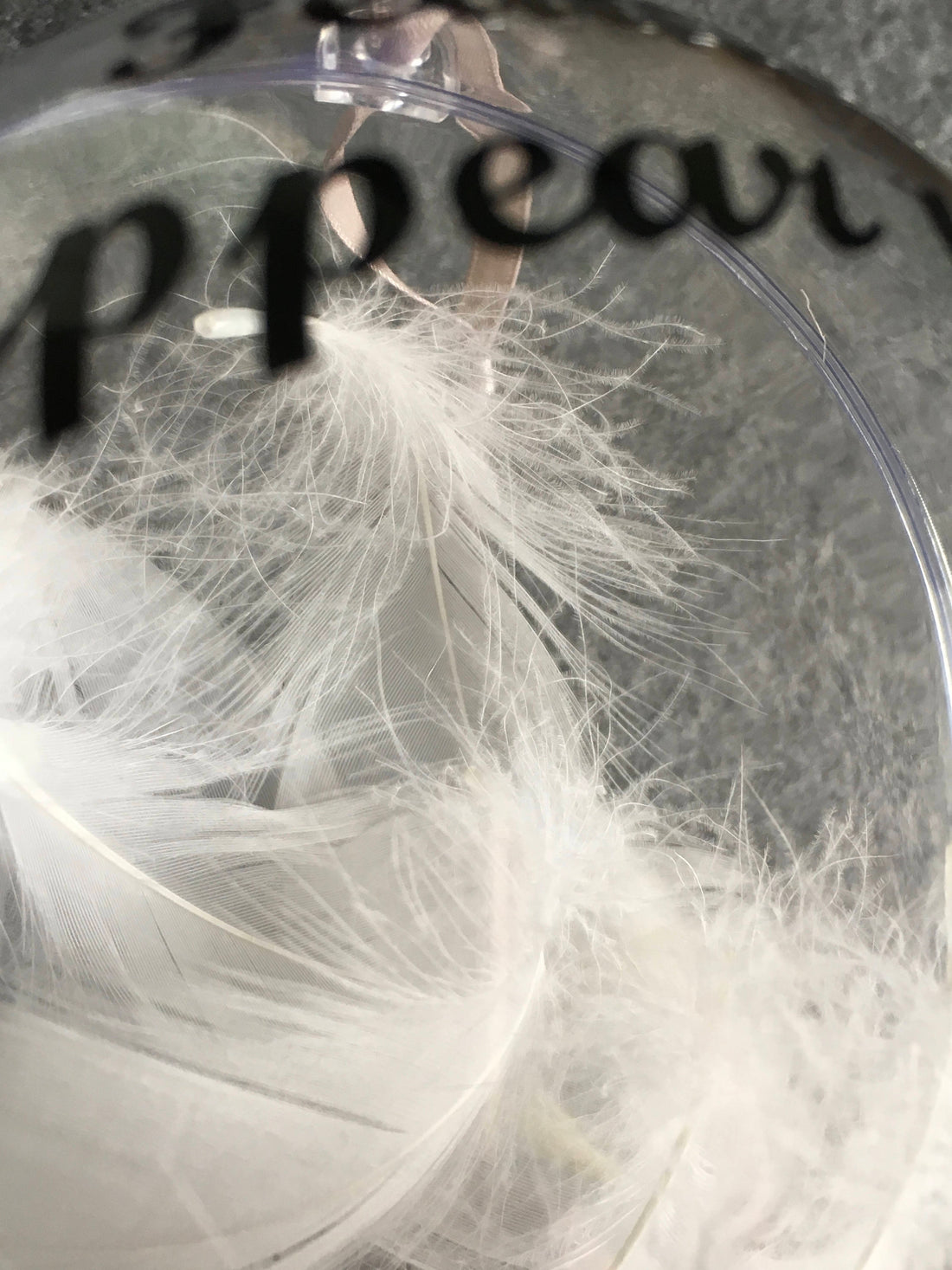 Feathers Appear Memorial Christmas Bauble - Remembrance Ornament - Tree Decoration