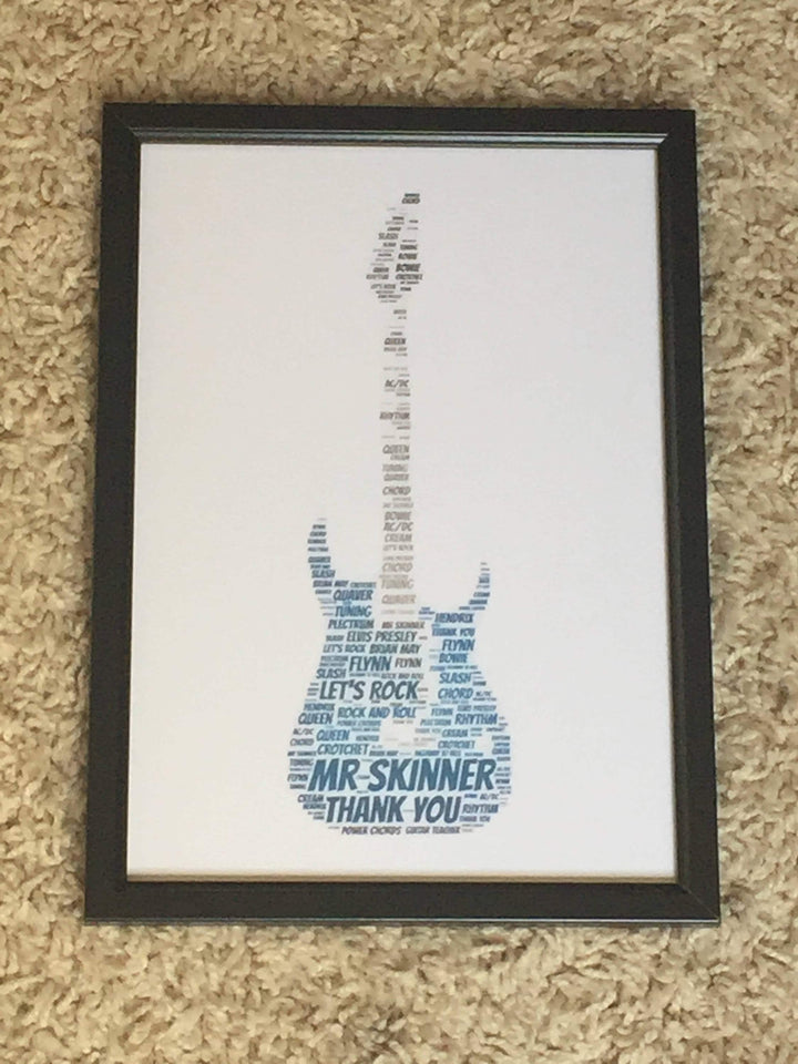 Word Art Card | Personalised with your words, shape and colours | A truly unique and custom greetings card