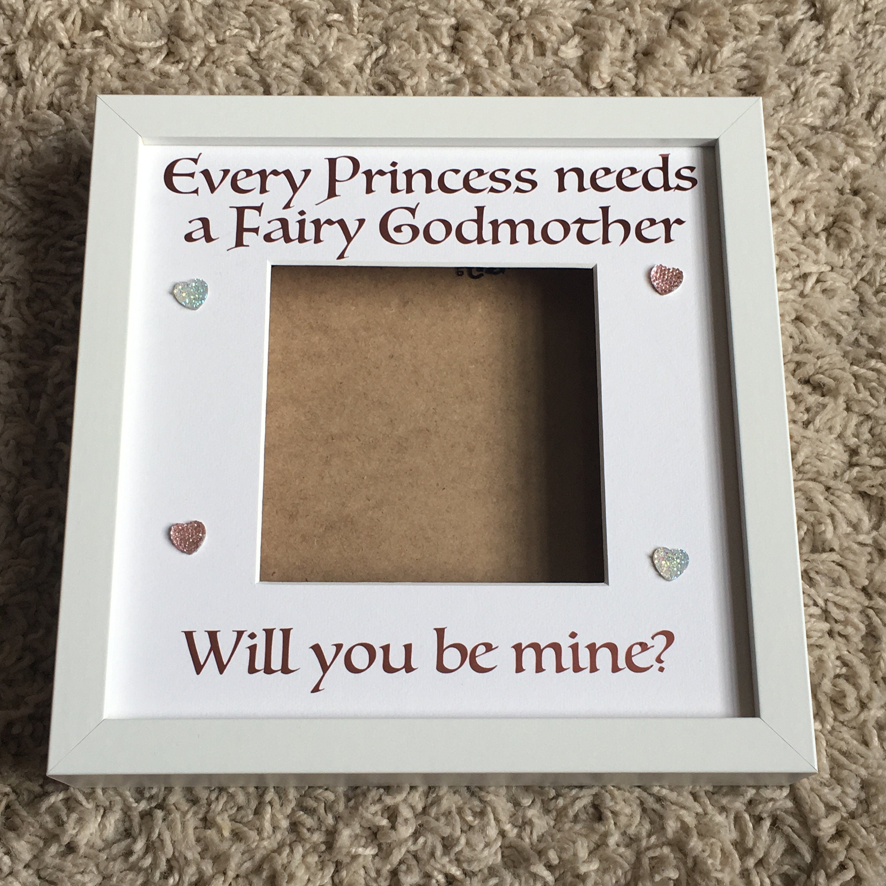Fairy Godmother Proposal Frame - Godmother Christening Gift