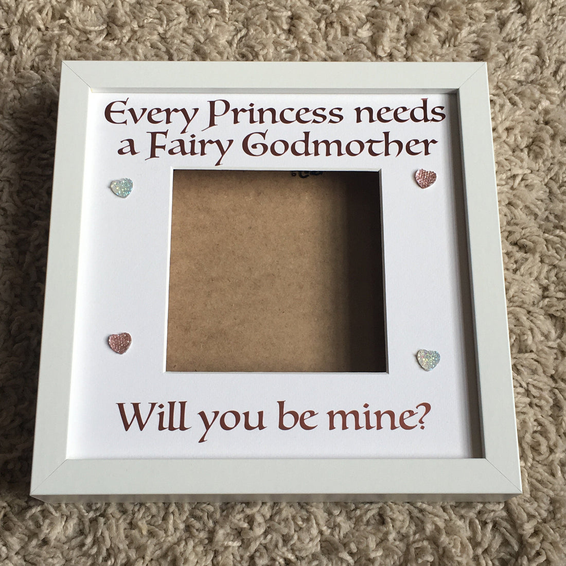 Fairy Godmother Proposal Frame - Godmother Christening Gift
