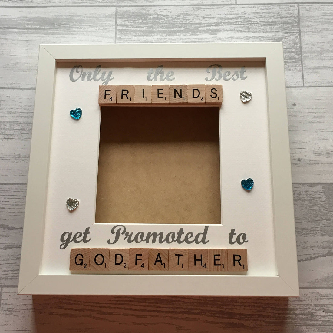 Only the Best Friends get promoted to Godfather - Letter Tile Photo Frame