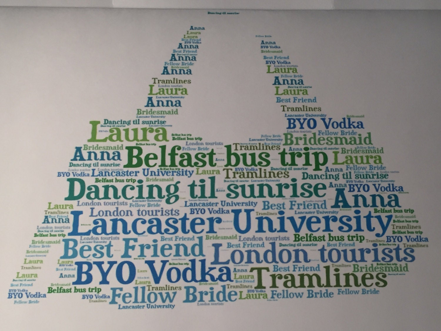 Word Art Card | Personalised with your words, shape and colours | A truly unique and custom greetings card