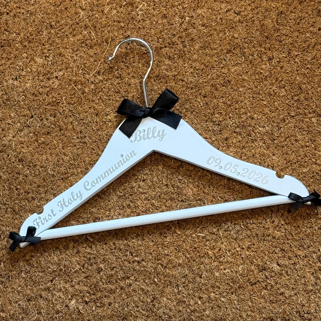 First Holy Communion Hanger, personalised | Custom Outfit Hanger | Childs Name & Date | Keepsake Gift