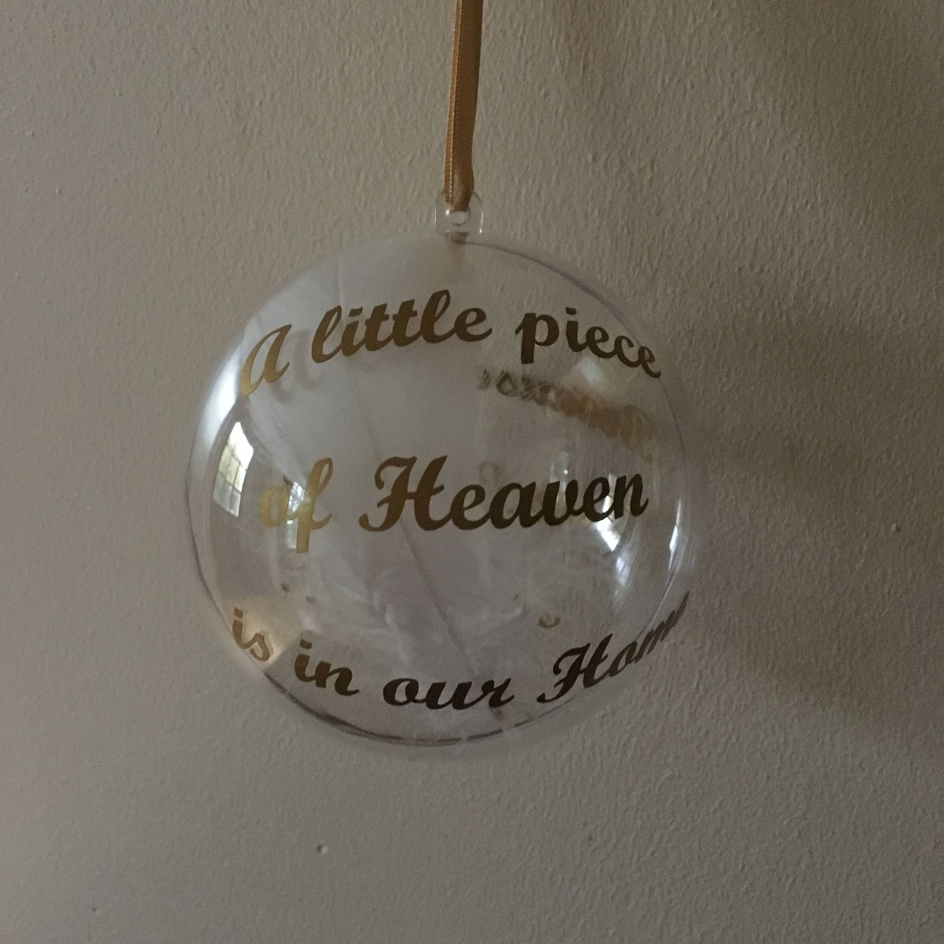 Someone In Heaven Memory Bauble - Remembrance Christmas Tree Decoration