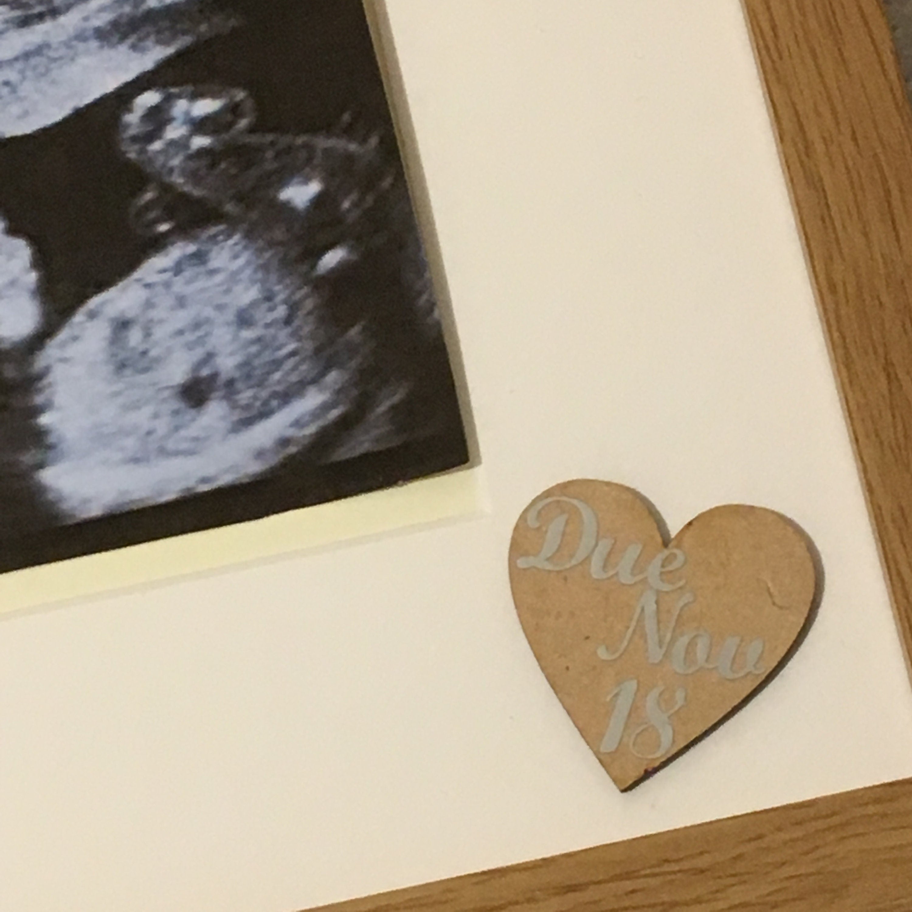 We Made a Wish Baby Scan Photo Frame - Personalised with Due Date