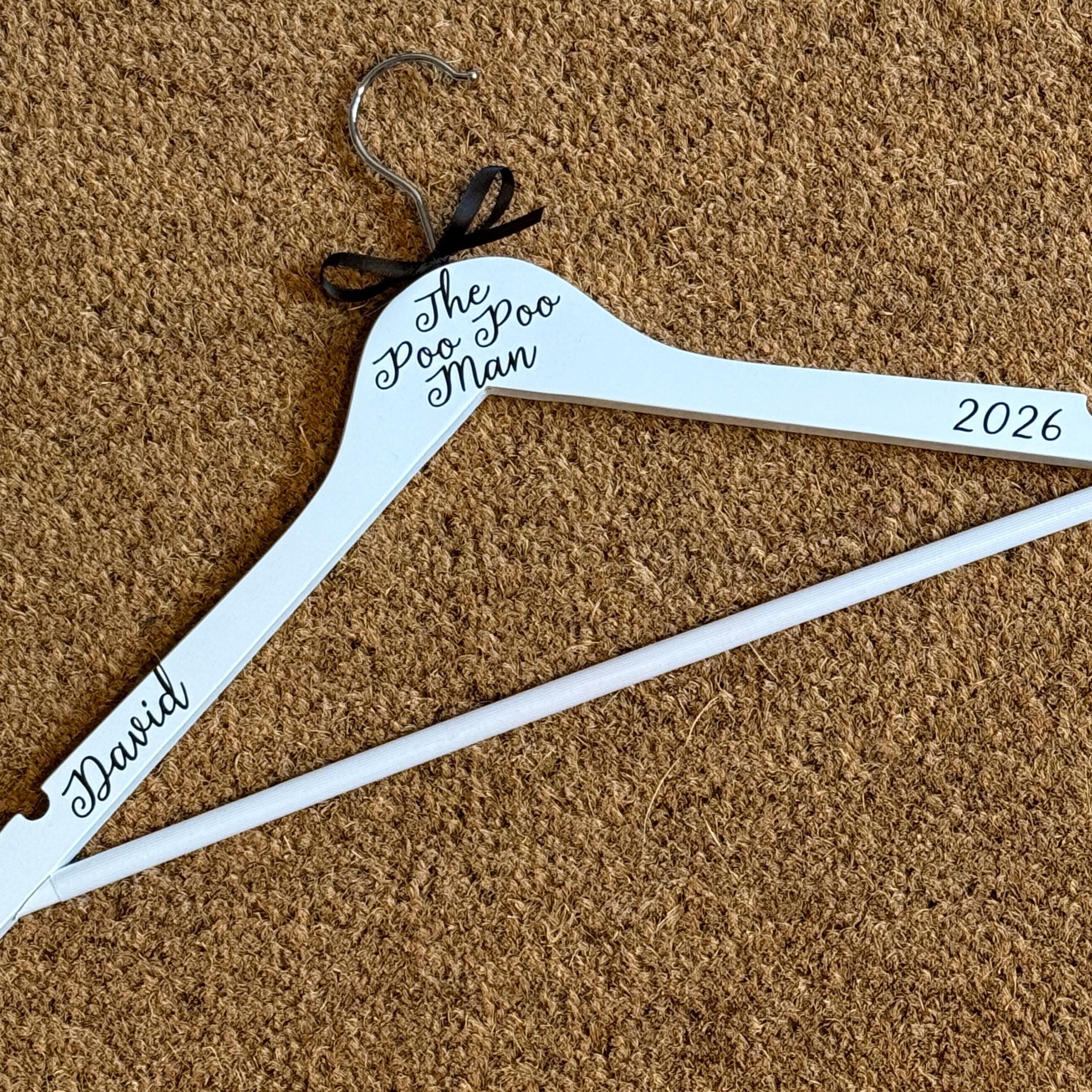 Wedding Hanger - Simple Style - Personalised - Bridal Party Outfit Hangers