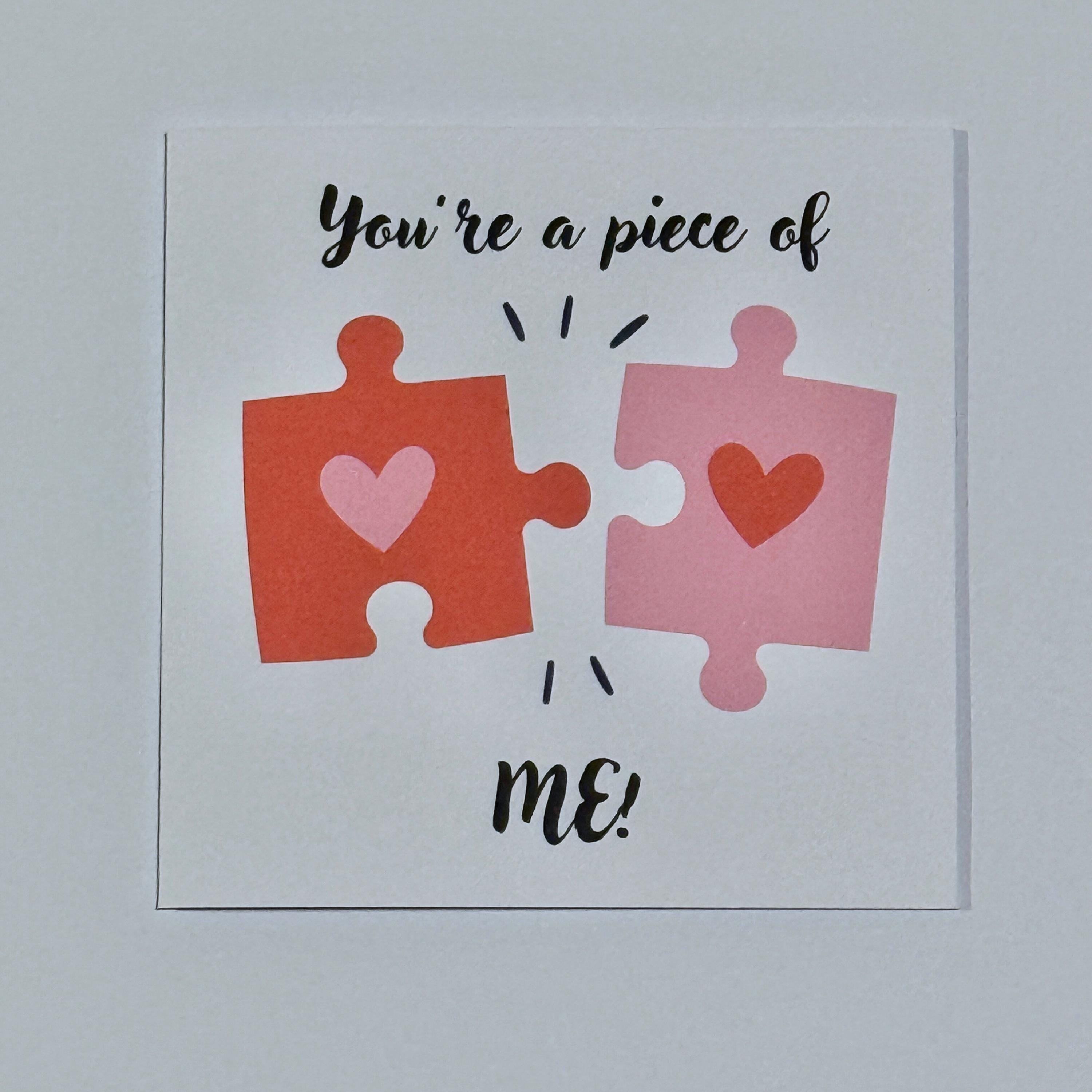 Puzzle Piece Valentines Card | Romantic Card for Boyfriend, Girlfriend