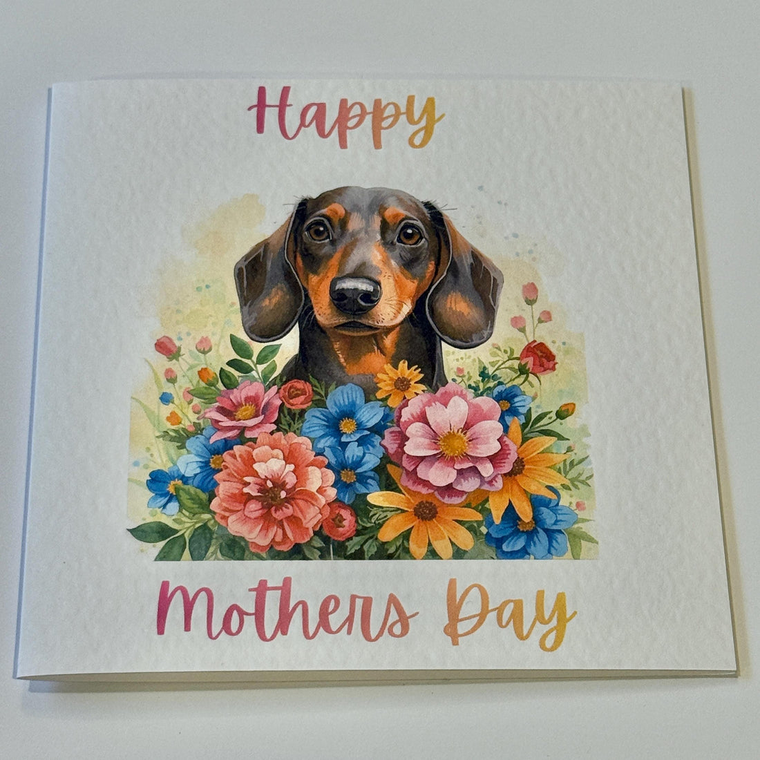 Dachshund Mothers Day Card | Watercolour Sausage Dog Mum