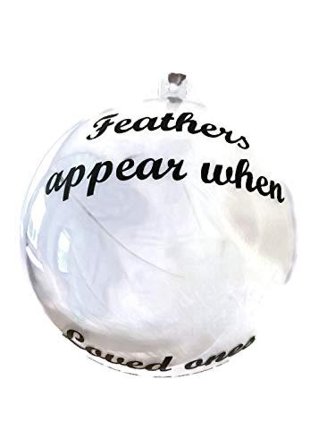 Feathers Appear Memorial Christmas Bauble - Remembrance Ornament - Tree Decoration