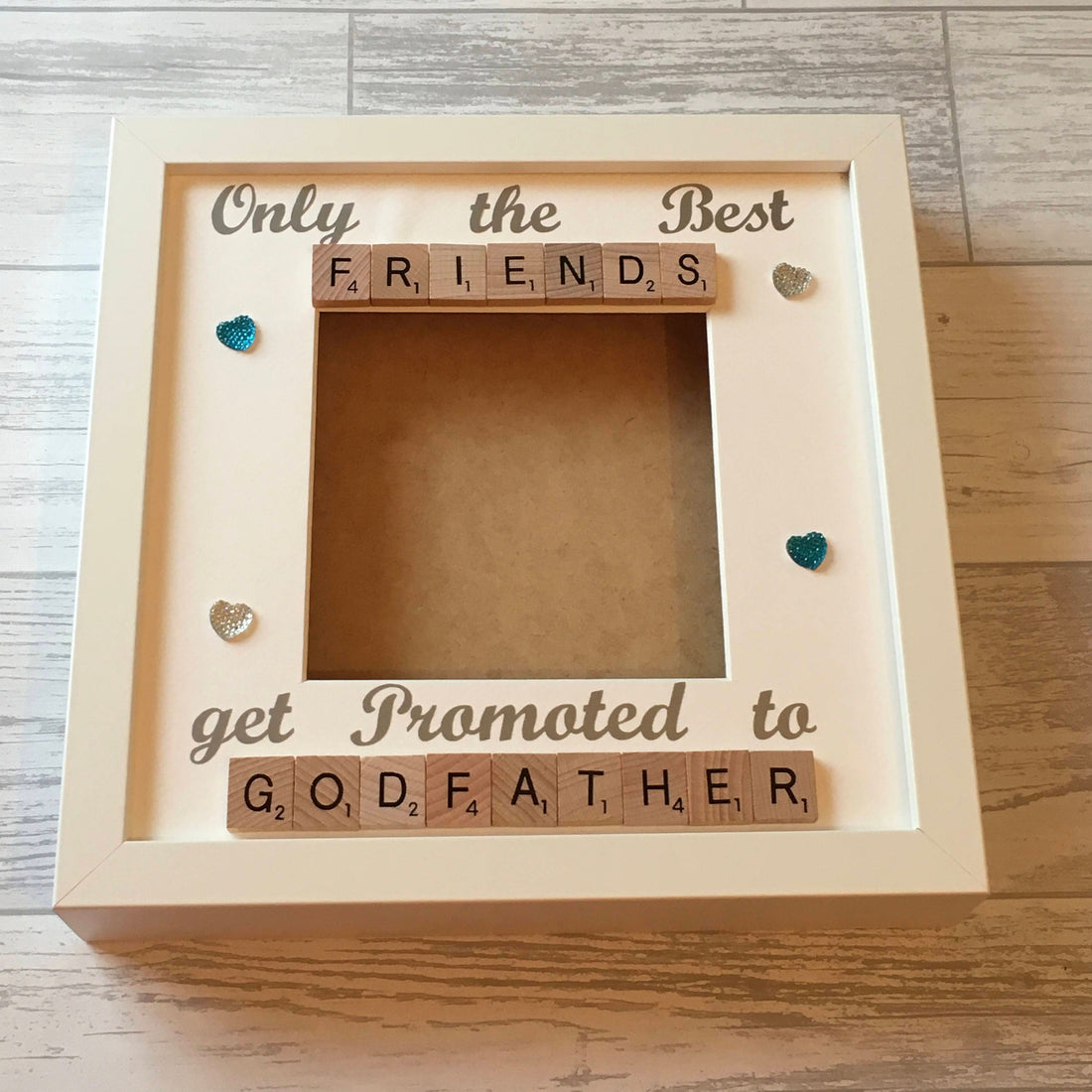 Only the Best Friends get promoted to Godfather - Letter Tile Photo Frame