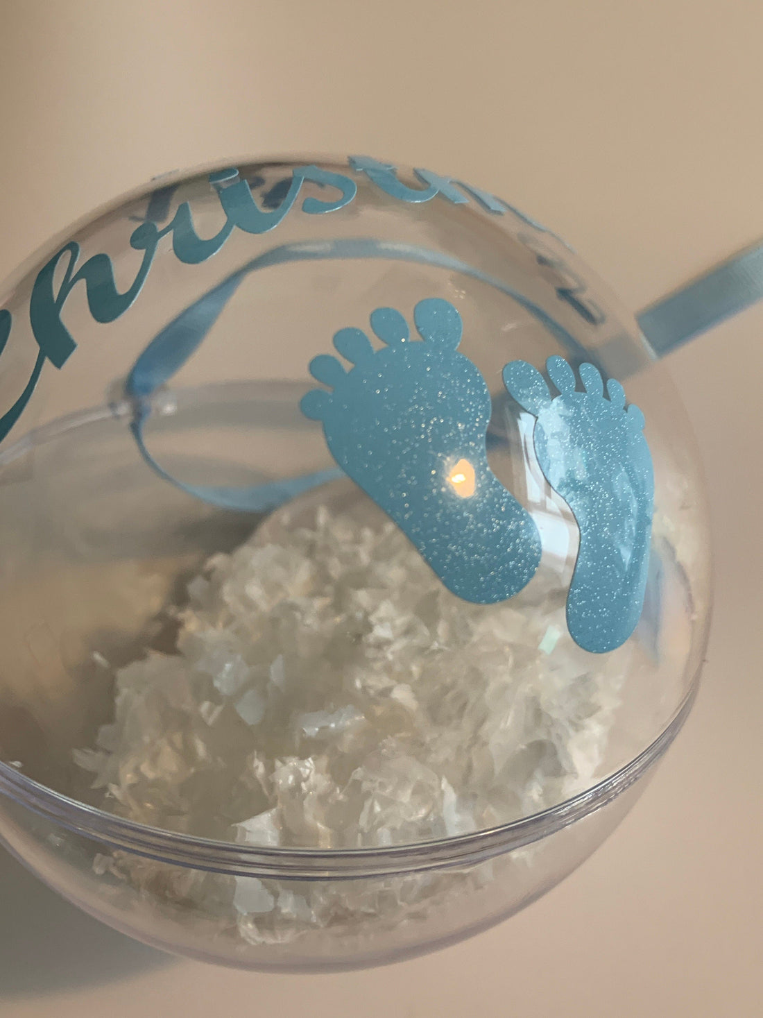 Baby's First Christmas Bauble | Filled Acrylic Christmas Decoration | Personalised