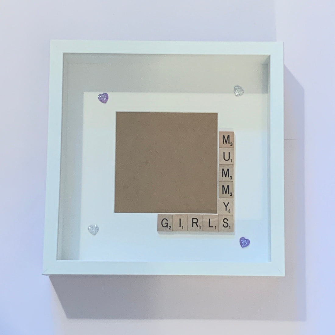 Mummy's Girls Scrabble Art Photo Frame - Personalised with Name