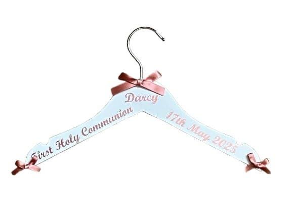 First Holy Communion Hanger, personalised | Custom Outfit Hanger | Childs Name & Date | Keepsake Gift