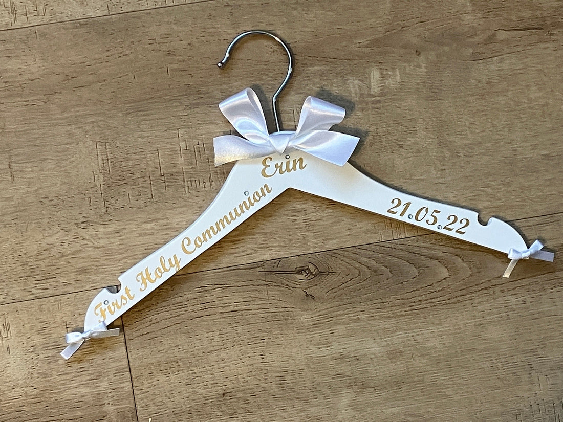 Christening Hanger, Personalised Outfit Hanger, Baby Keepsake, Photo Prop