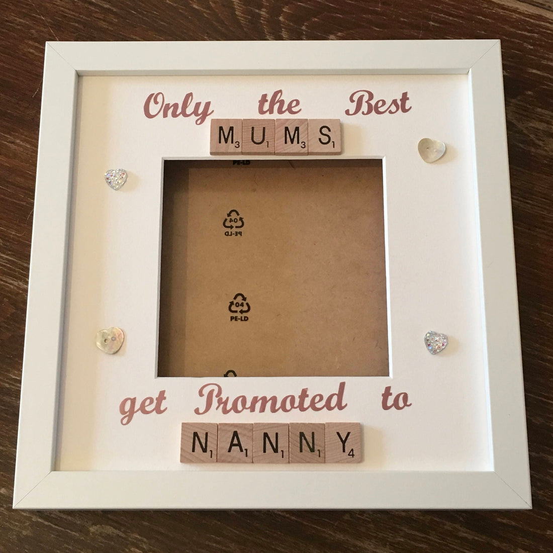 Best Mums to Nanny - Grandma - Letter Tile Photo Frame - Choice of Colours