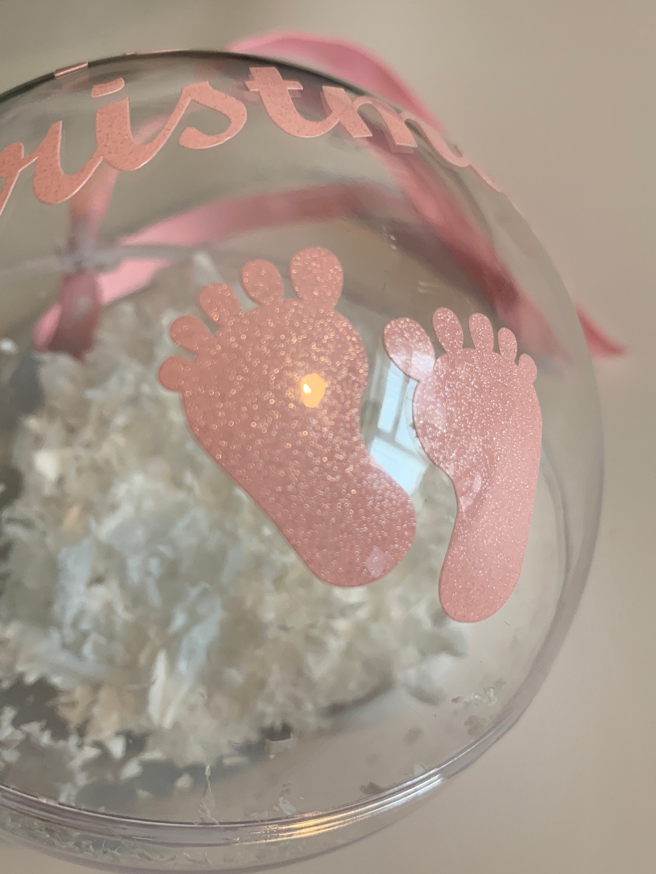 Baby's First Christmas Bauble | Filled Acrylic Christmas Decoration | Personalised