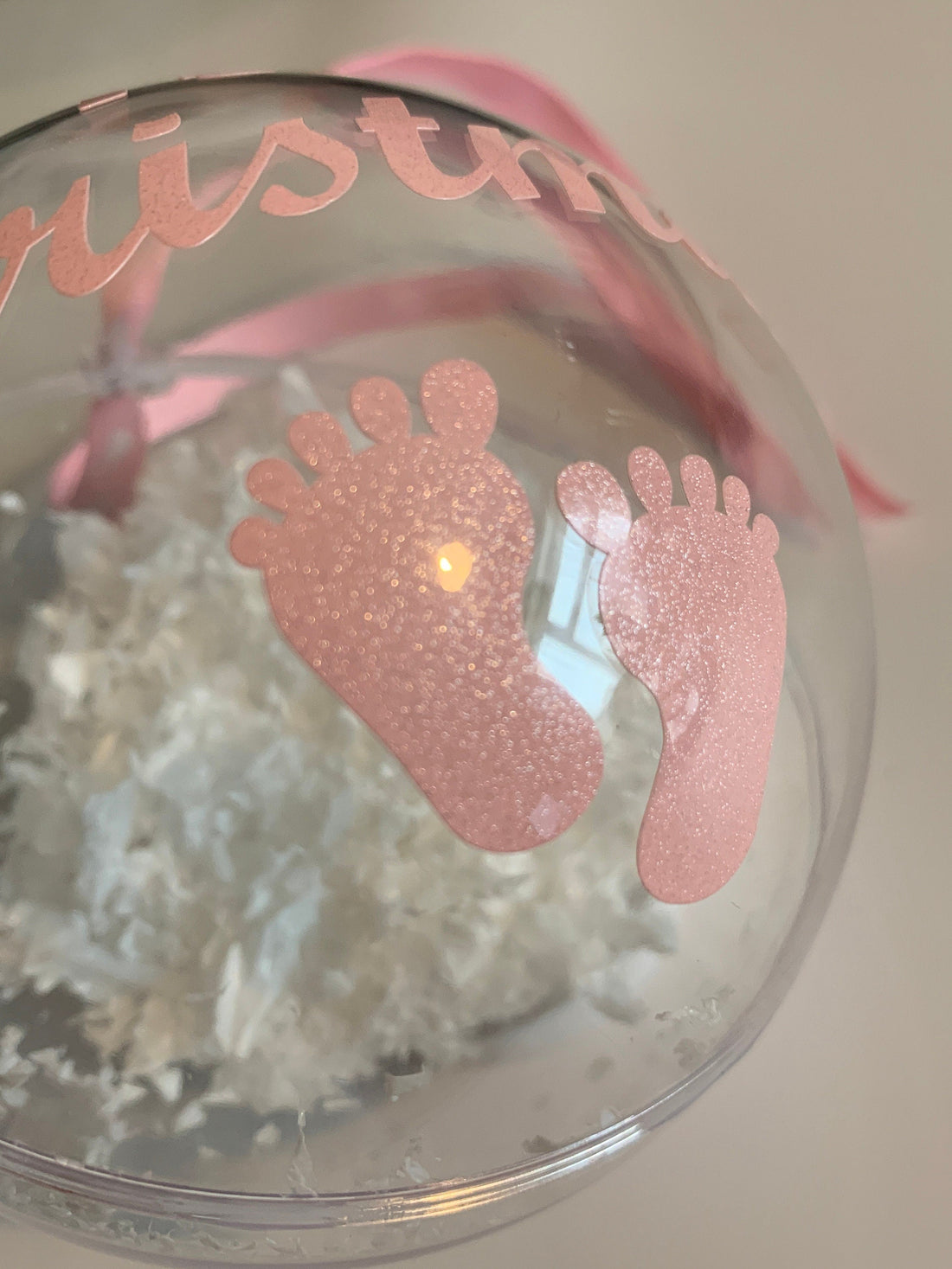 Baby's First Christmas Bauble | Filled Acrylic Christmas Decoration | Personalised