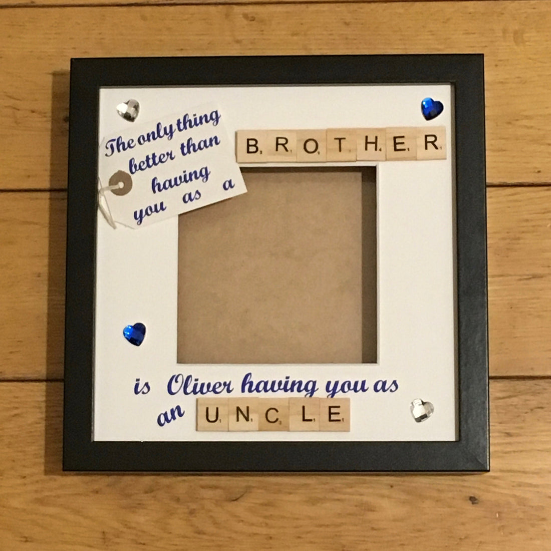 Uncle Brother Scrabble Art Photo Frame - The only thing better... - perfect gift from Nieces or Nephews