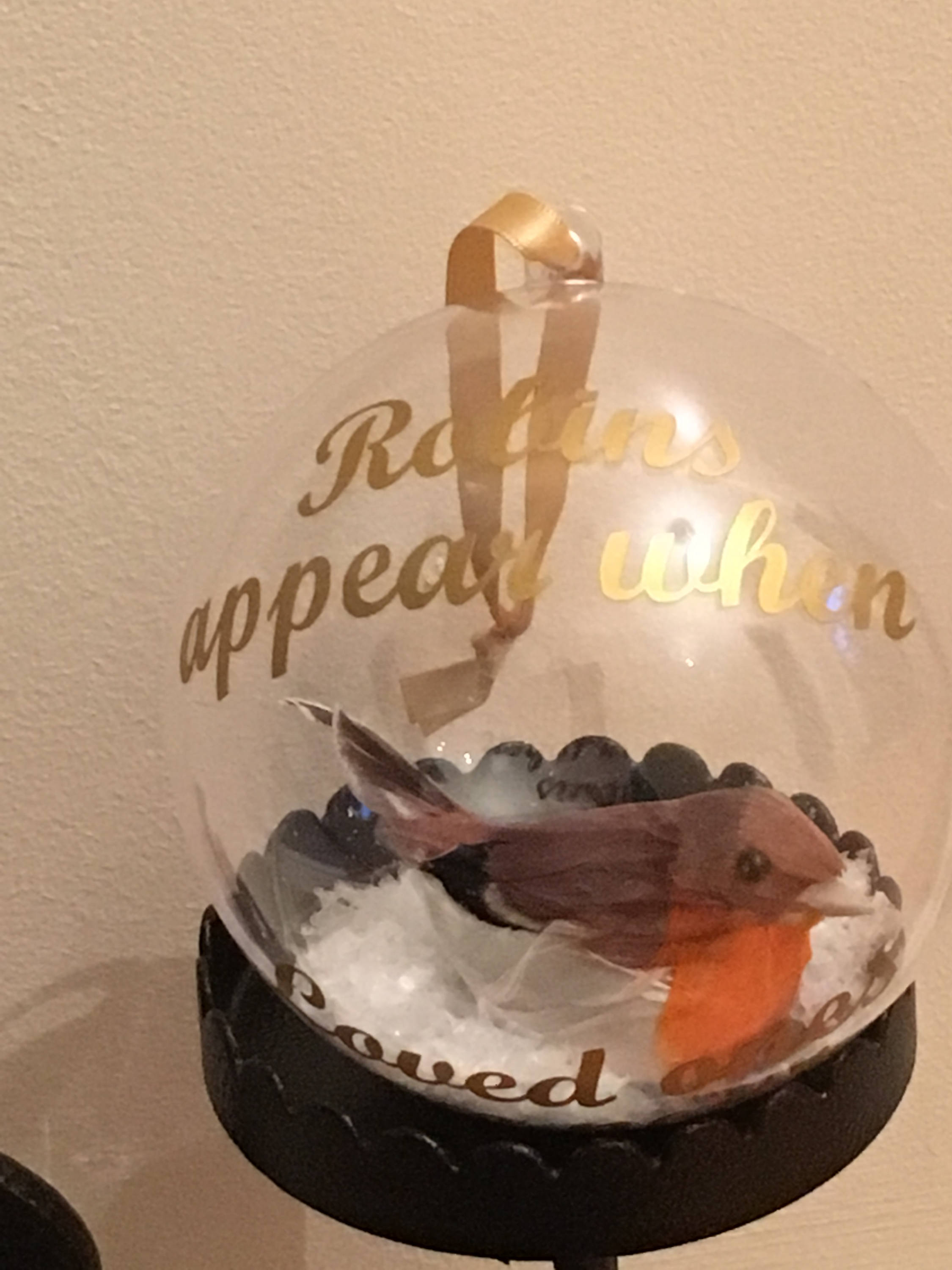 Robin Memorial Christmas Bauble | Acrylic Tree Ornament | Remembrance Bauble