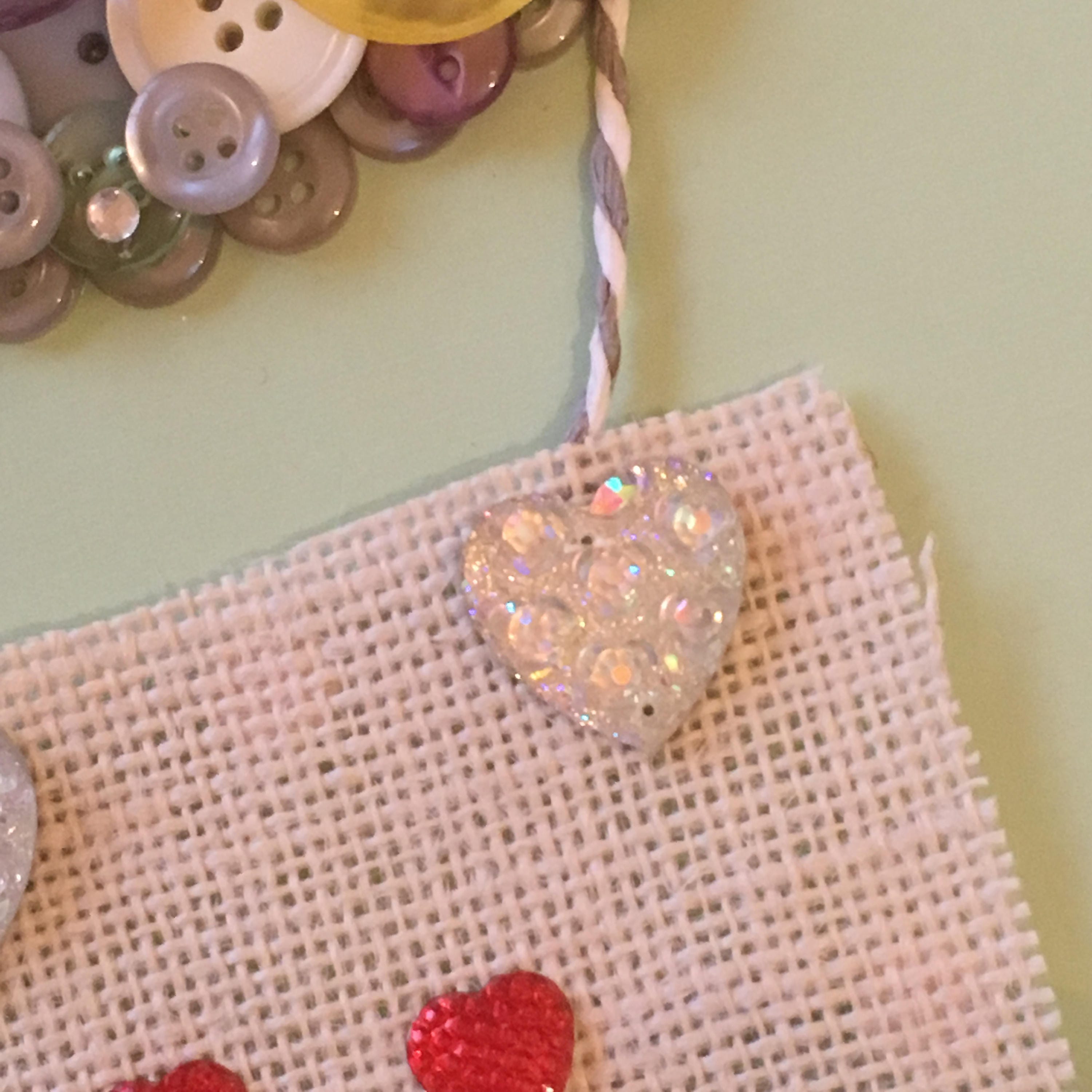 Hot Air Balloon Button Art Frame - Beautiful Nursery Art - Can be personalised.