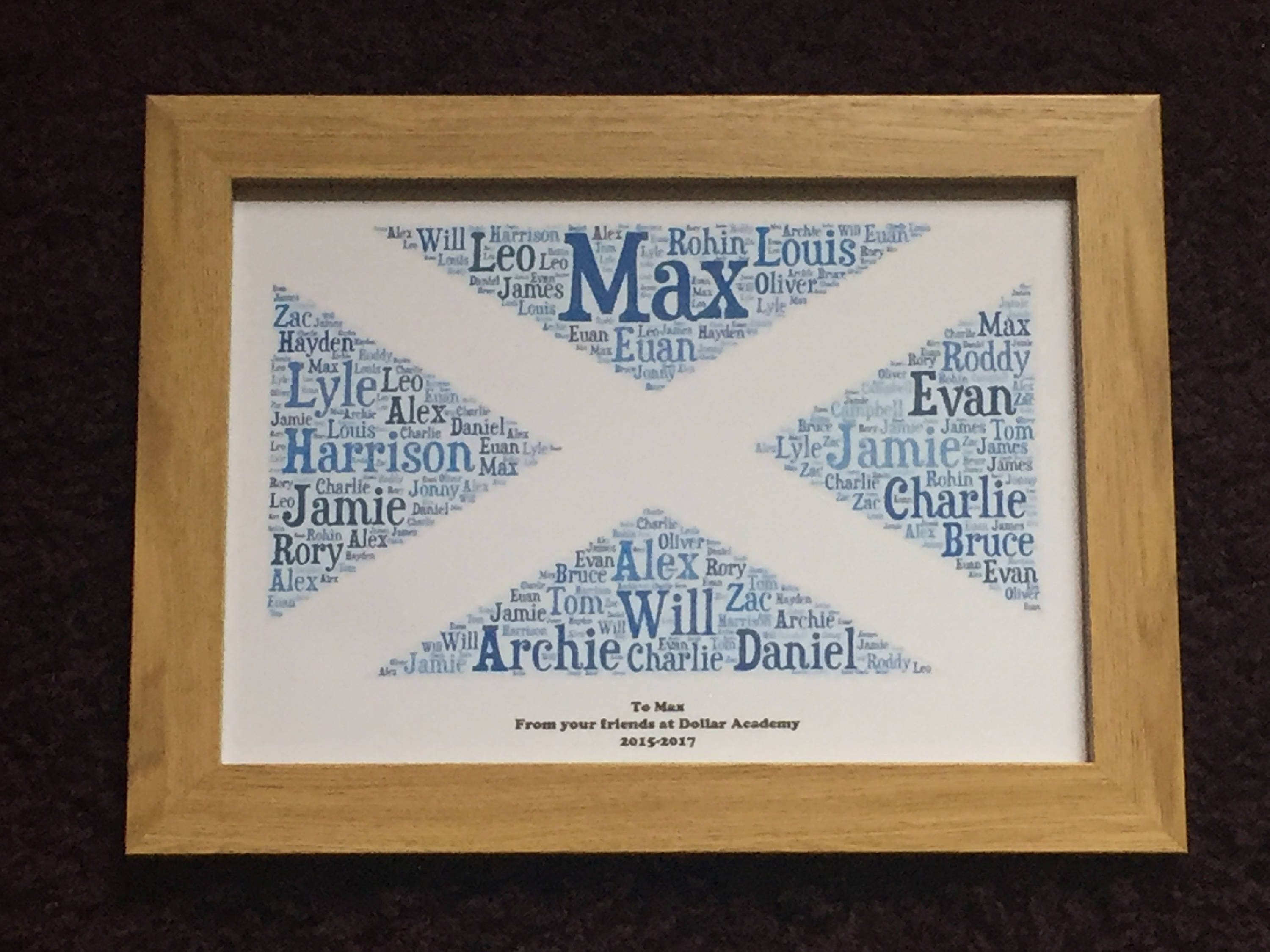 Teacher A4 Framed Print - Thank You Gift - TA, SEN, Support Worker Present - Personalised