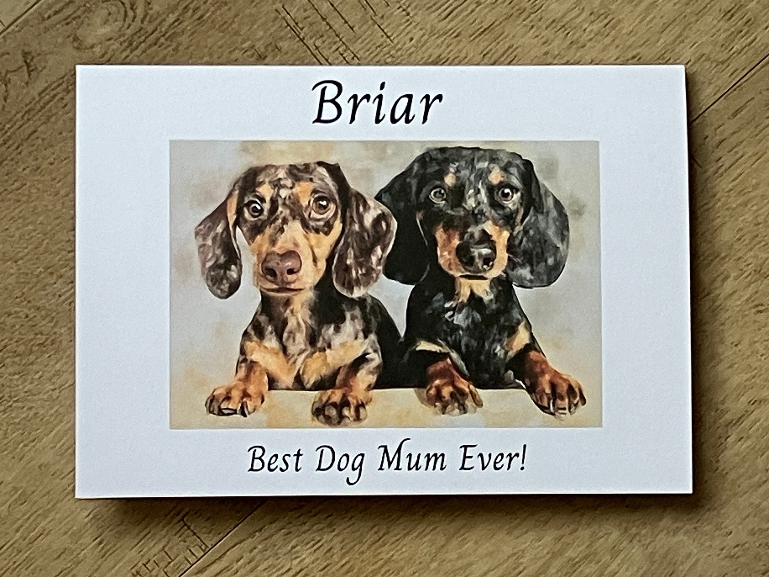 Dachshund Mum Mother's Day Card | Watercolour Style | Personalised