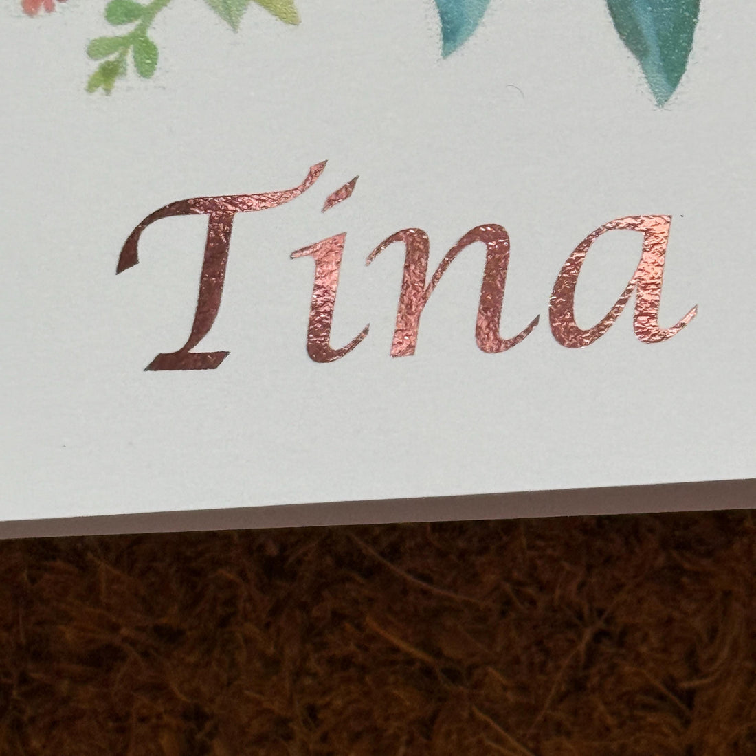 Floral Birthday Card | Watercolour Bouquet, Personalised Foiled Message (6x6 Inch)