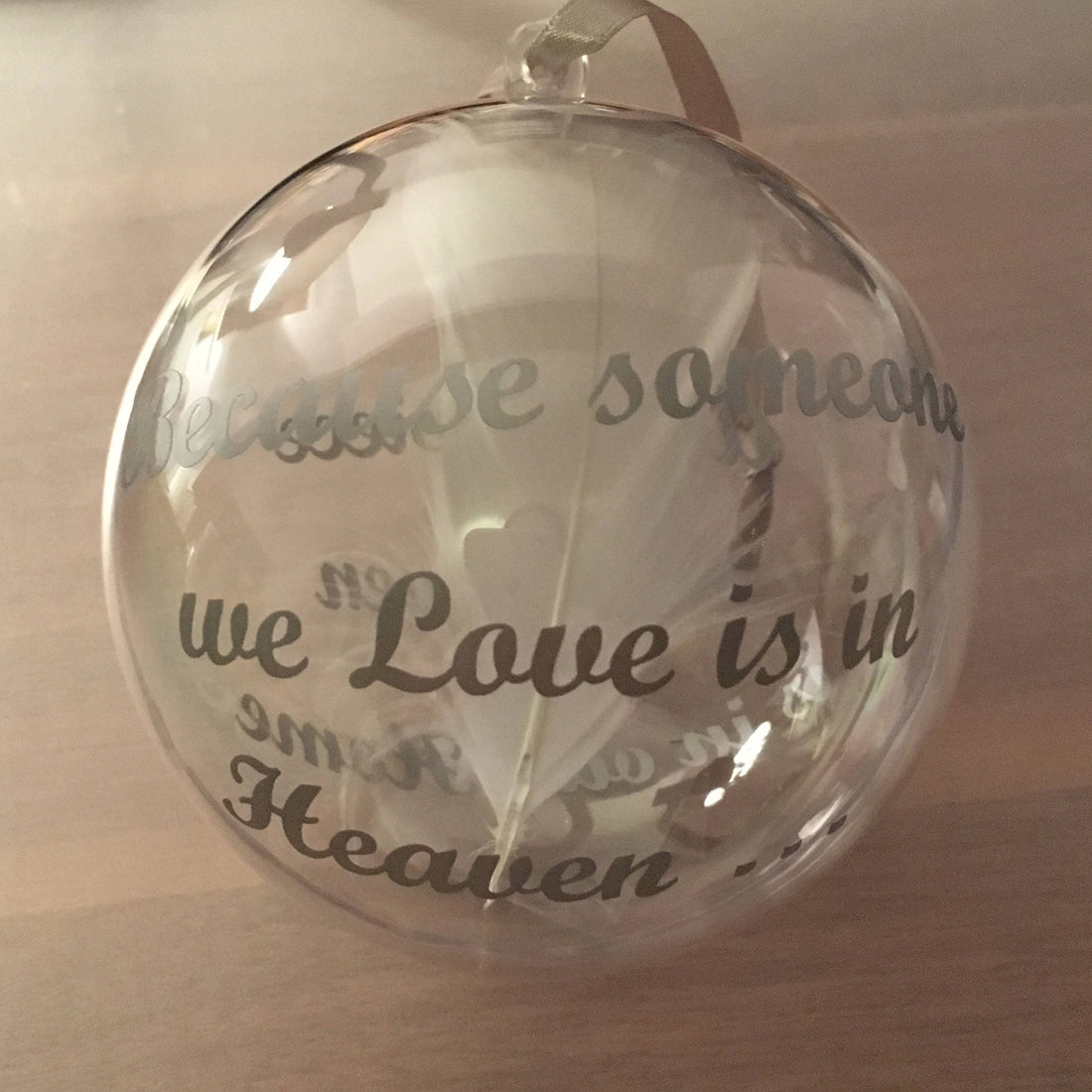 Someone In Heaven Memory Bauble - Remembrance Christmas Tree Decoration